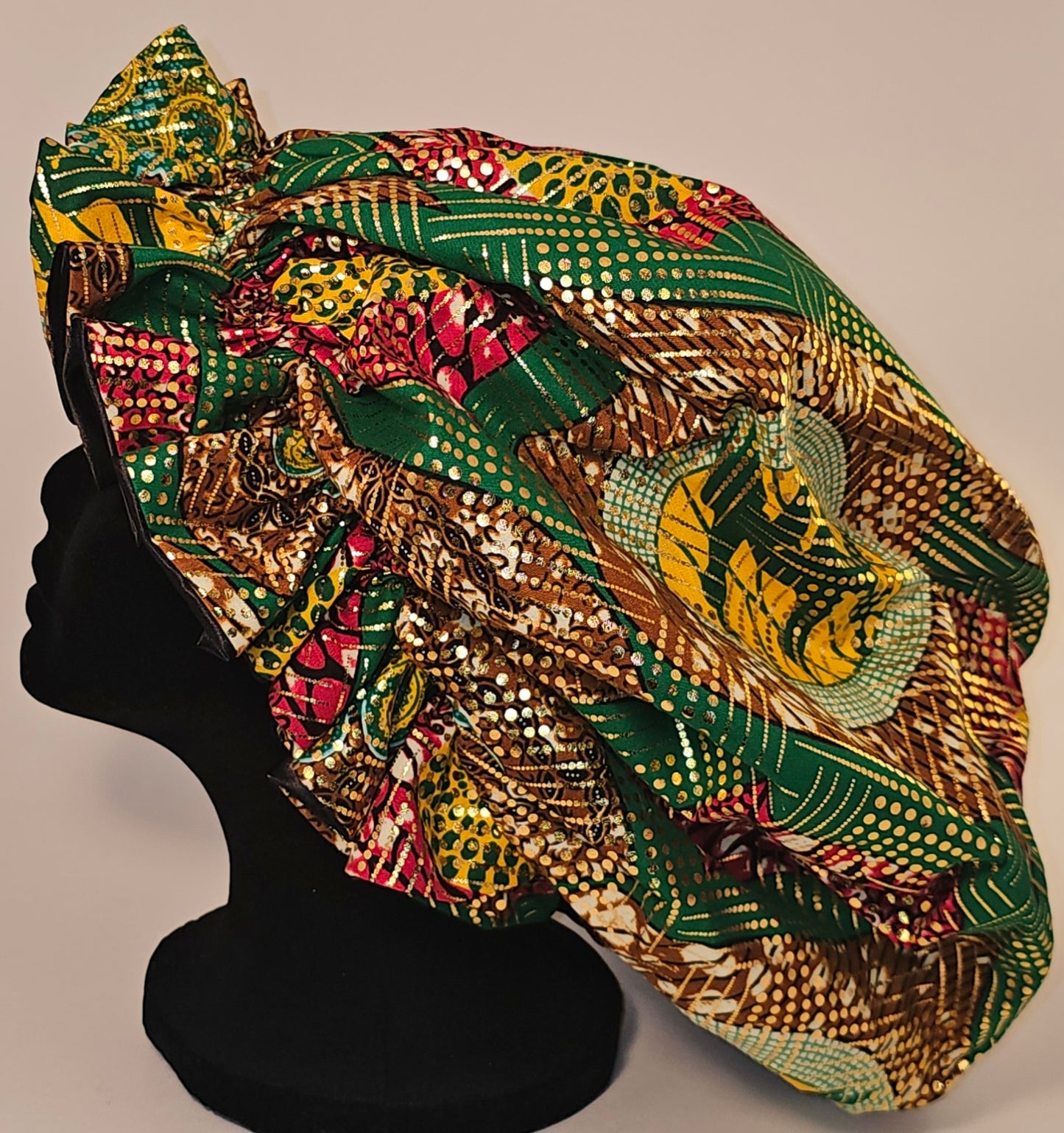 African Print Bonnet
