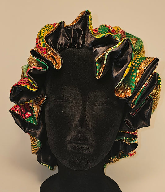 African Print Bonnet